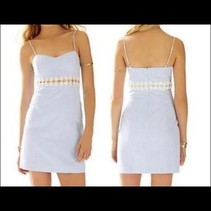 Lilly Sheena Lace Detail Seersucker Dress